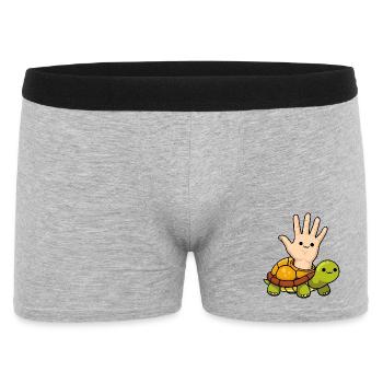 conception de dessin animé de tortue pour gaucher ludique - Boxer Homme - gris chiné - Devant