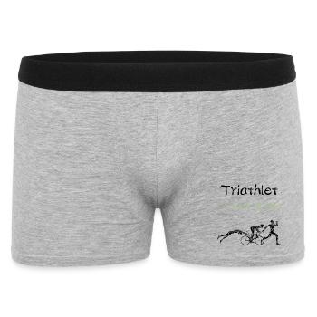 I Am Built For This – Triathlon Motivation Design - Men's Boxer Shorts - heather grey - Front
