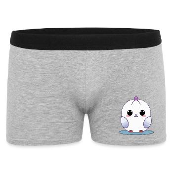 Kawaii White Chick with Purple Accents - Men's Boxer Shorts - heather grey - Front