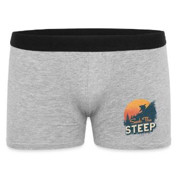 Ski Freeride Seek The Steep Vintage Design - Boxer Homme - gris chiné - Devant