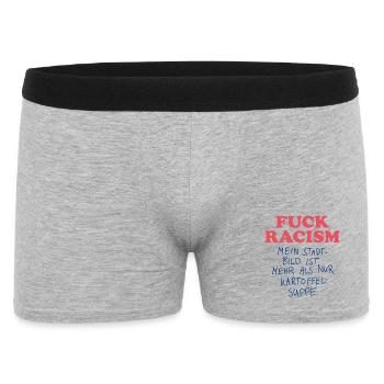 Mein Stadtbild ist keine Kartoffelsuppe - Männer Boxer Shorts - Grau meliert - Vorne