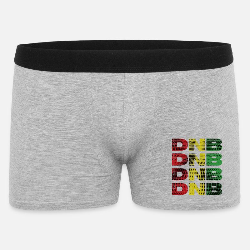 DNB Gitter Regenbogen Druck - Männer Boxer Shorts - Grau meliert