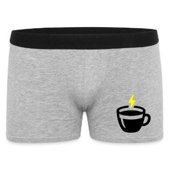 Latte Art Love: Latte Art Energy Coffee Vector - Men's Boxer Shorts - heather grey - Front