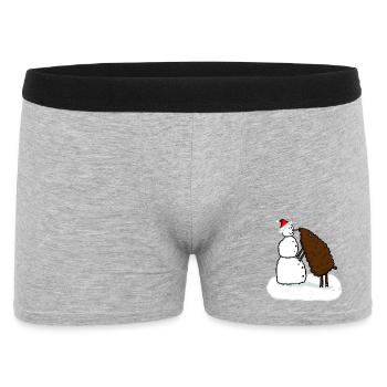 Snowman & Sheep - Men's Boxer Shorts - heather grey - Front
