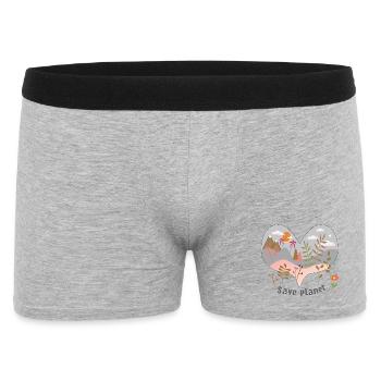 Save Planet - Men's Boxer Shorts - heather grey - Front