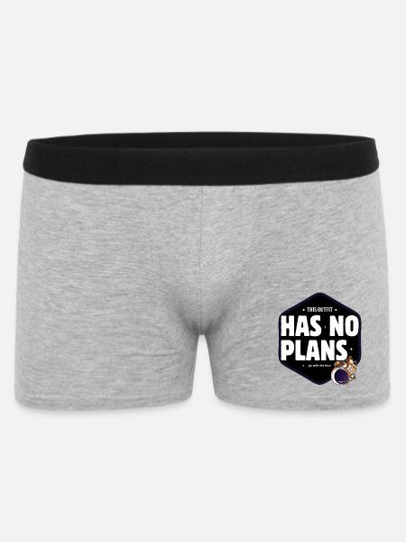 Has No Plans Space Outfit Meme - Men's Boxer Shorts - heather grey