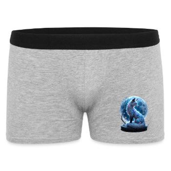 Blue Fox of Lunar Gems - Men's Boxer Shorts - heather grey - Front