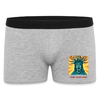 FREE YOUR MIND #3 - freedom & rights - Boxer Homme - gris chiné - Devant