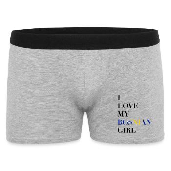 J’AIME MA FILLE BOSNIAQUE - Boxer Homme - gris chiné - Devant