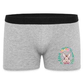 Lièvre dans une couronne de fleurs - Boxer Homme - gris chiné - Devant
