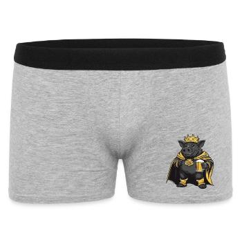 Pork Beer King Wild Boar - Men's Boxer Shorts - heather grey - Front