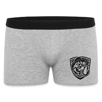 Blason de pêche au brochet - Boxer Homme - gris chiné - Devant