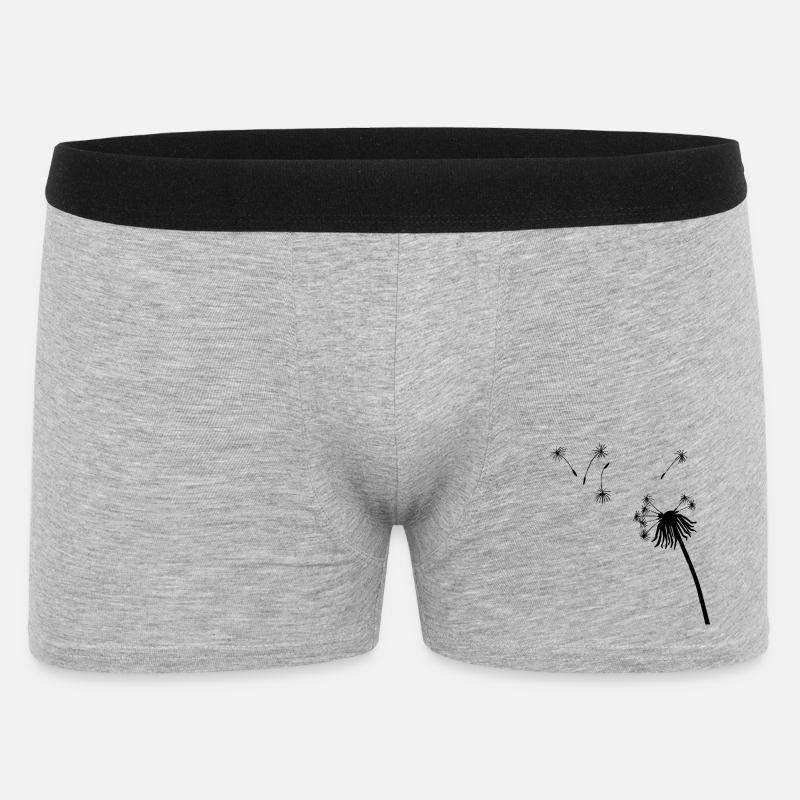 Silhouette Seeding Löwenzahn - Männer Boxer Shorts - Grau meliert