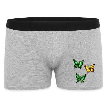 Butterflies Neon - Men's Boxer Shorts - heather grey - Front