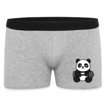 Panda Powerlifting - Men's Boxer Shorts - heather grey - Front