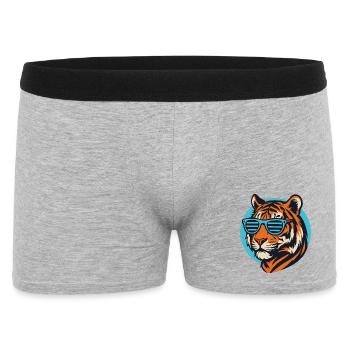 Tiger with Sunglasses Pop Art - Men's Boxer Shorts - heather grey - Front