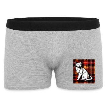 cat - Men's Boxer Shorts - heather grey - Front