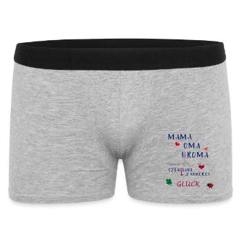  Muttertag  - Männer Boxer Shorts - Grau meliert - Vorne