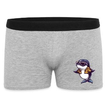 Whale Comic Vacation - Men's Boxer Shorts - heather grey - Front