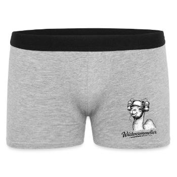 Feinschmecker  - Männer Boxer Shorts - Grau meliert - Vorne