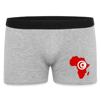 Tunisia Flag Africa - Men's Boxer Shorts - heather grey - Front