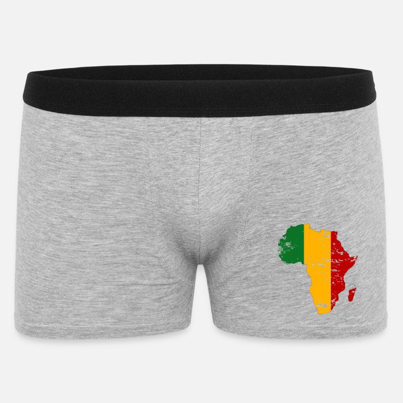 Drapeau du Mali Afrique utilisé - Boxer Homme - gris chiné
