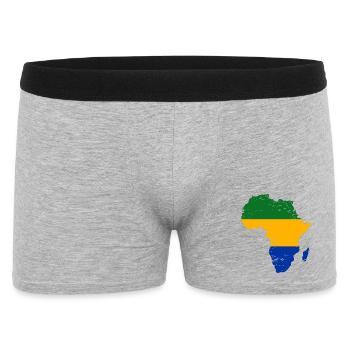 Gabon_Flagge_Afrika_used - Boxer Homme - gris chiné - Devant