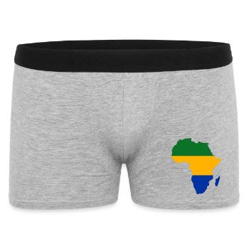 Gabon_Flagge_Afrika - Men's Boxer Shorts - heather grey - Front
