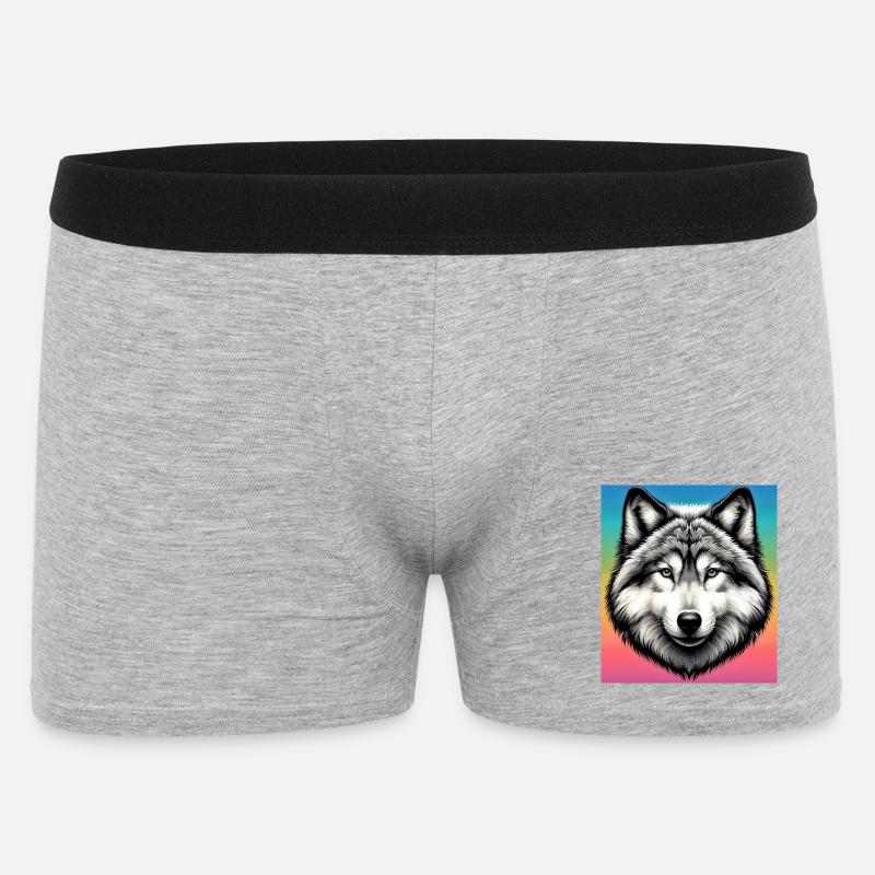 Loup - Boxer Homme - gris chiné