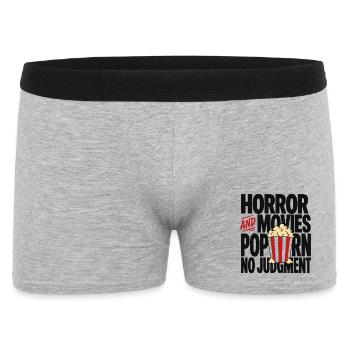 Horror Movies Popcorn Judgment - Men's Boxer Shorts - heather grey - Front