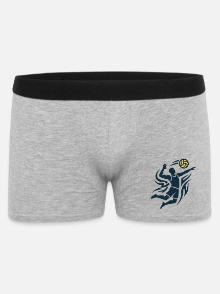Volleyballspieler Schmetterball Volleyball Team - Männer Boxer Shorts - Grau meliert
