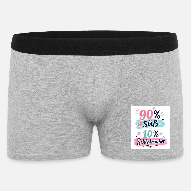 90% süß 10% Schlafräuber - Männer Boxer Shorts - Grau meliert