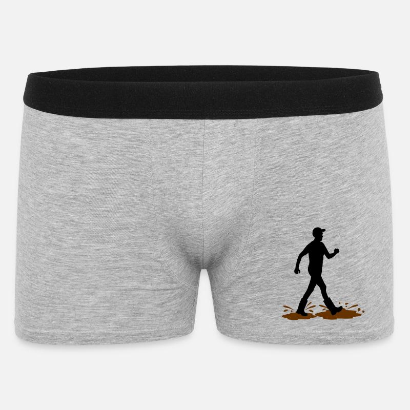 Wadloper Man – Mud Explorer - Men's Boxer Shorts - heather grey