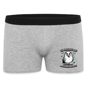 Ich mach das Möwe lustiger Büro Spruch - Männer Boxer Shorts - Grau meliert - Vorne