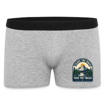Verlassen Sie die Straße Nehmen Sie die Trails Berg - Männer Boxer Shorts - Grau meliert - Vorne