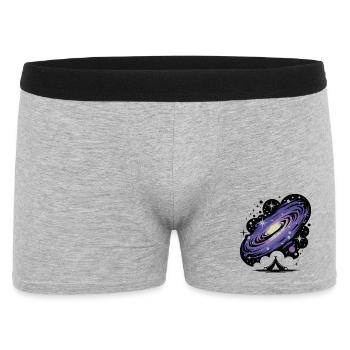 Camping en tente galactique Univers Cosmos spatial - Boxer Homme - gris chiné - Devant