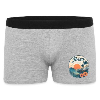 Affiche tropicale Ibiza Sunset - Boxer Homme - gris chiné - Devant