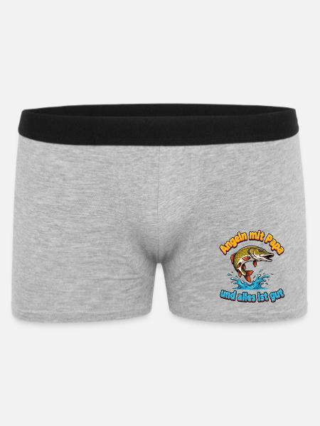 Pêcher avec papa - Boxer Homme - gris chiné