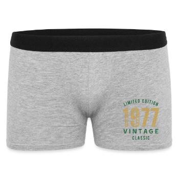 Limited Edition 1977 Vintage Classic Birthday Year - Men's Boxer Shorts - heather grey - Front