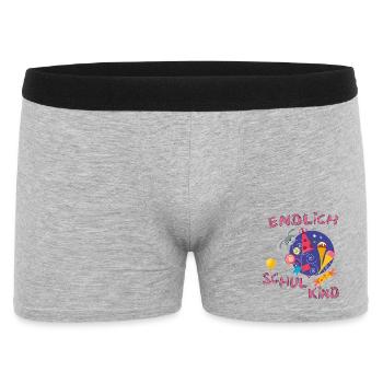 Schulkind Einschulung - Männer Boxer Shorts - Grau meliert - Vorne