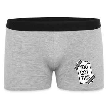 You Got This Motivierend Inspirierend Spruch Zitat - Männer Boxer Shorts - Grau meliert - Vorne