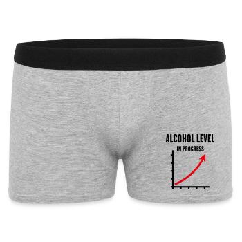 Alcohol Level In Progress (Drinking Team POSRed2C) - Men's Boxer Shorts - heather grey - Front