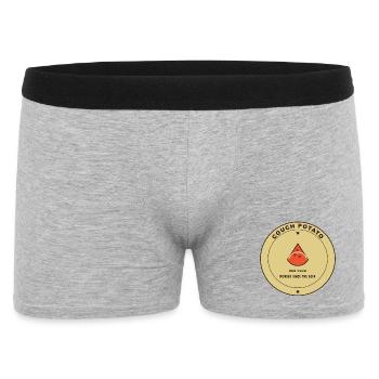 Couch Potato Laufclub Motiv - Männer Boxer Shorts - Grau meliert - Vorne