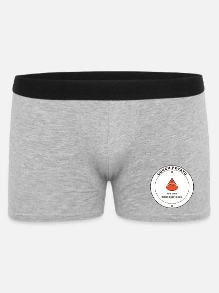 Couch Potato Running Club Logo - Men's Boxer Shorts - heather grey