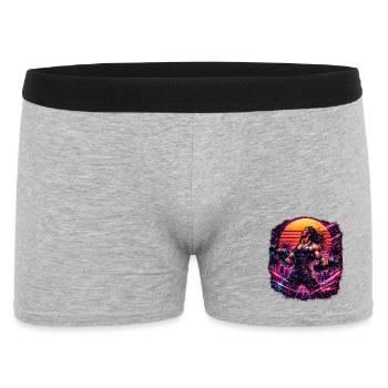 Workout  - Männer Boxer Shorts - Grau meliert - Vorne