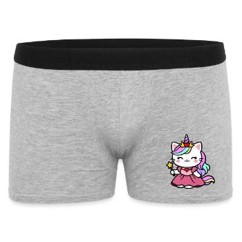 Cat Unicorn Princess - Men's Boxer Shorts - heather grey - Front