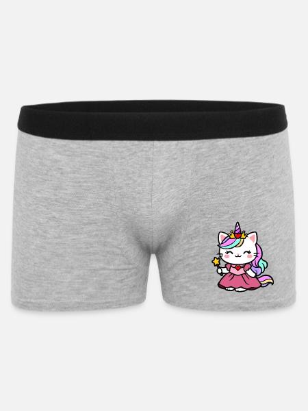 Cat Unicorn Princess - Men's Boxer Shorts - heather grey