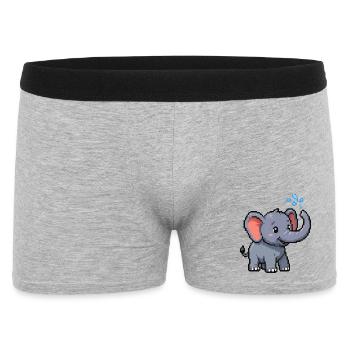 Éléphant de Pixel avec des bulles - Boxer Homme - gris chiné - Devant