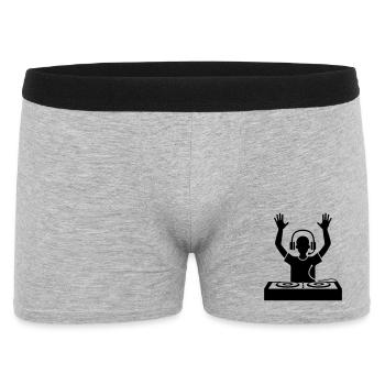DJ - Männer Boxer Shorts - Grau meliert - Vorne