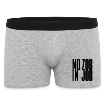 No zob in job - Men's Boxer Shorts - heather grey - Front